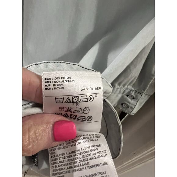 Old Navy Shirt Dress Chambray Size Large Long Sleeve Blue Casual Shift Button - Picture 4 of 6